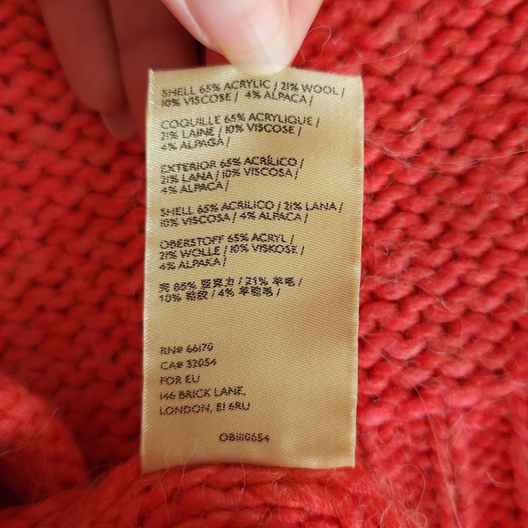 Anthropologie Cropped Knit XS Alpaca/Wool Blend Turtleneck Sweater - Picture 9 of 10